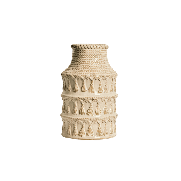 Vintage Ceramic Tassel Vase