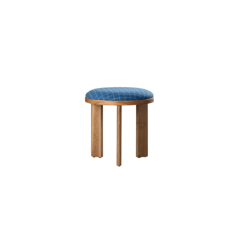 Minimal Solid Wood Round Stool