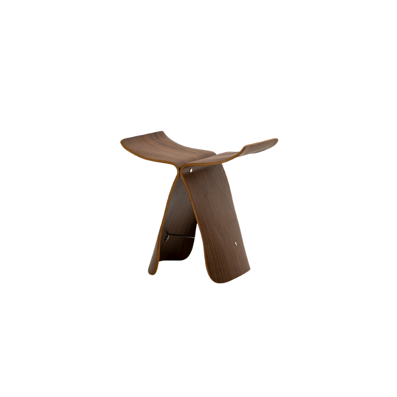 Butterfly Wooden Stool & Side Table