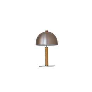 Scandinavian Wood & Metal Dome Table Lamp